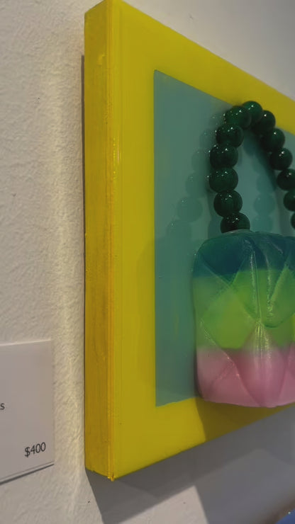"Green Handbag" - 8x8