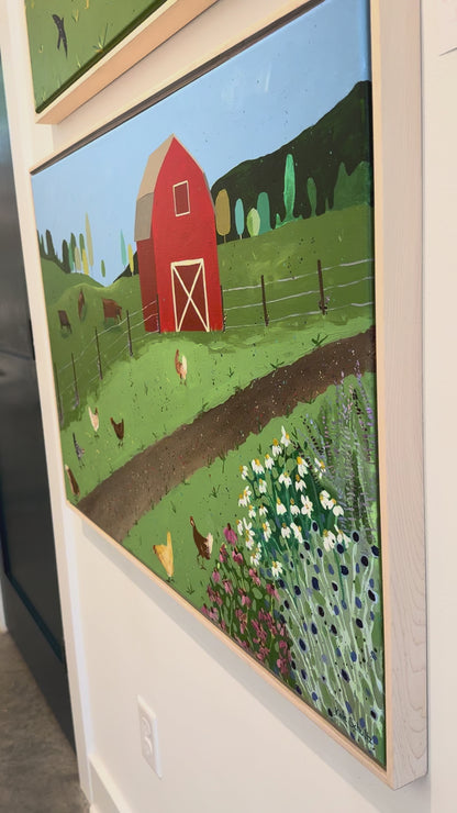 "The girls are in the garden" 24 x 36