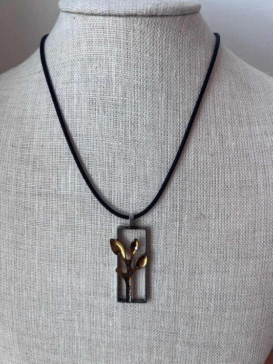 Brass Tree Pendant Necklace