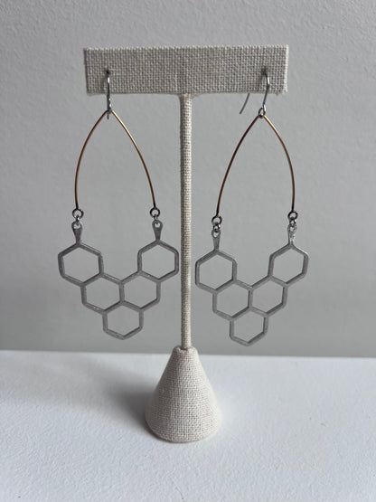 Large Honeycomb Earring
