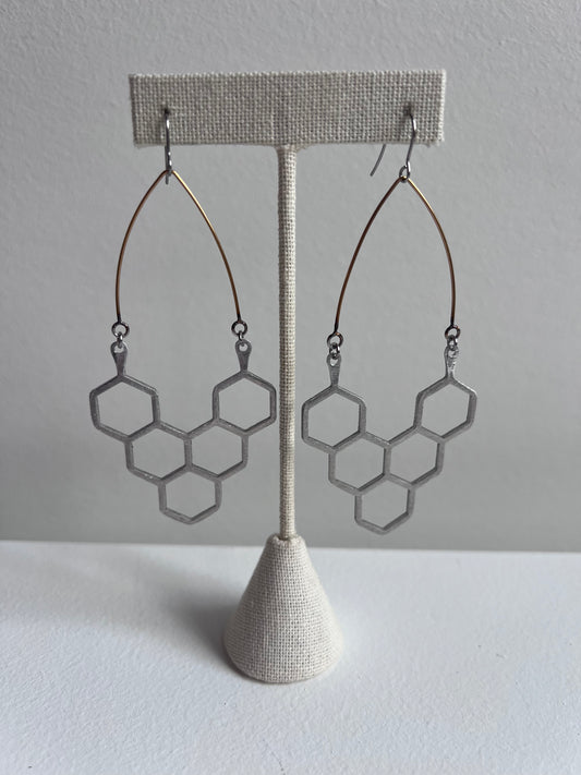 Large Honeycomb Earring