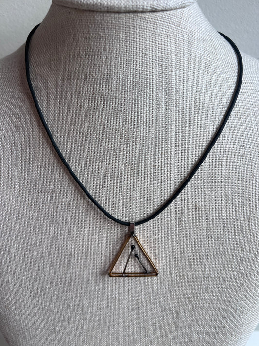 Geometric Triangle Pendant Necklace