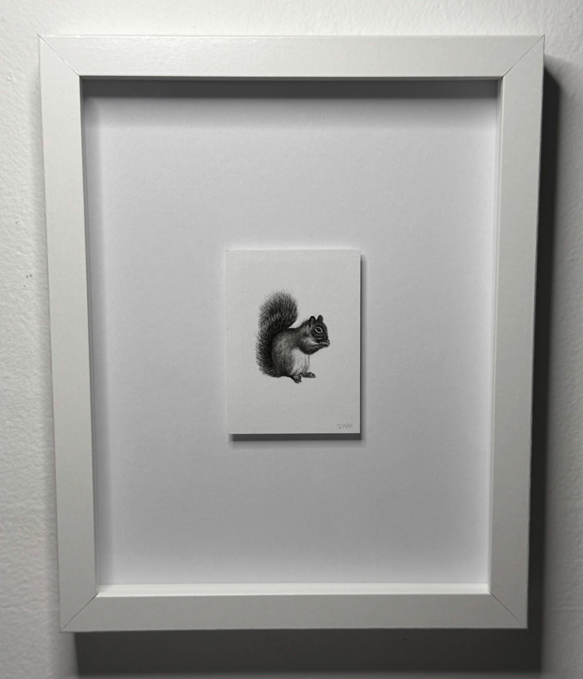 Mini Squirrel, 10x8 Framed, 3.5x2.3 Art