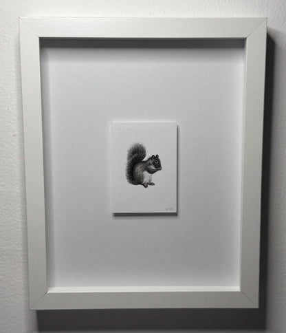 Mini Squirrel, 10x8 Framed, 3.5x2.3 Art
